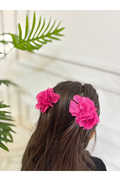 SHClothing accessories Girl's Floral Clip Buckle -Fuchsia