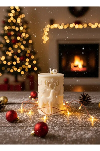 Herum Scented candle with pattern, HANDMADE, soy wax, cotton wick, 7.5 cm