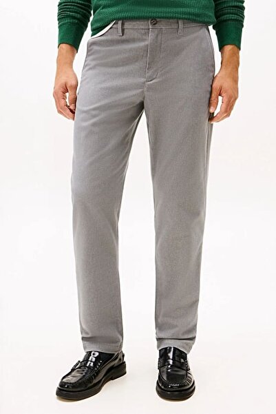 Tommy Hilfiger Men's Denton Brushed Melange Textured Chino Pants - Gray