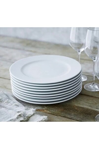 DEER Fine white porcelain serving dishes, 6 pieces. Scratch-resistant and dishwasher safe.