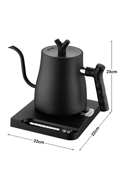 Primo Plus Electric Gooseneck Kettle 1L 1000W, 304 Stainless Steel, Constant Temperature