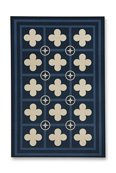 Rugs Modern Halı MOSSO Μπλε Μωβ Αποχρώσεις Εθνικά Λουλούδια με Σχέδιο Υφαντή ...