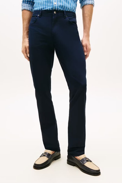 Tommy Hilfiger بنطلون دينتون للرجال ذو 5 جيوب - أزرق داكن