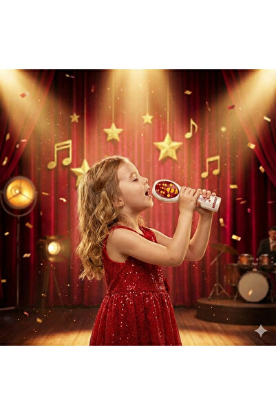 bebeLOGIC Microfon Karaoke cu Carte Educativa si CD, Jucarie interactiva cu 1...