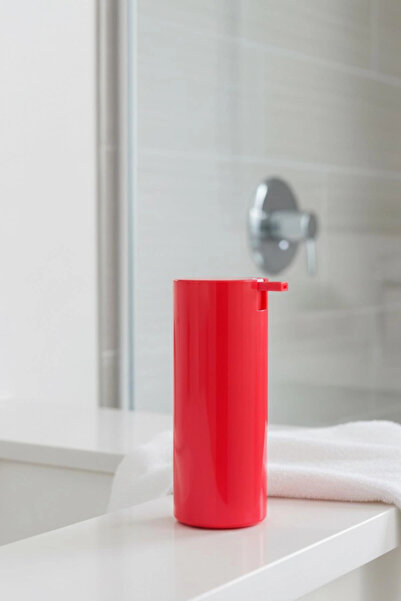 HSDemirci موزع صابون سائل أكريليك شفاف وردي ناعم 250 مل