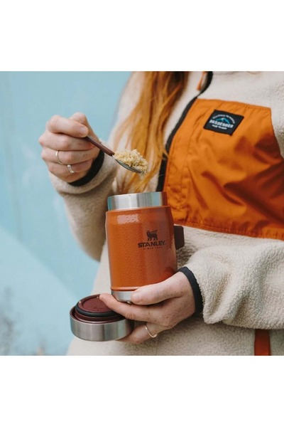 Stanley Classic Legendary Food Thermos with Spoon 0.4L Thermos Camping Flask Brown