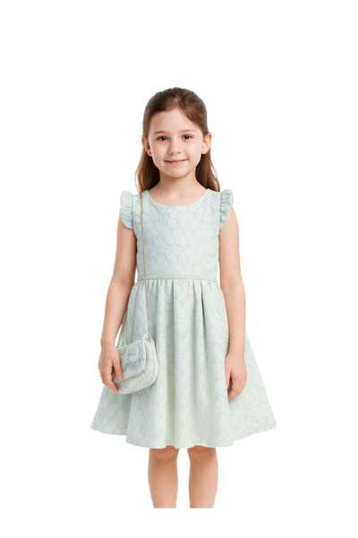 KATIA Girl's Evening Dress with Bag – Lace Fabric, Luxury Quality, for Invitations and Weddings