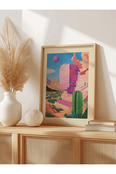 Patika Poster – Retro Çöl | Çerçeveli Poster | Modern Duvar Dekoru | Tablo