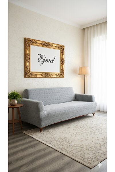 EJMEL Jakar Thick Fabric Sofa Cover Sofa Bed Cover Sofa Slipcover 3-Seater Stretchable Elastic Akalite