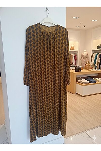 fariza tekstil Φόρεμα χαλαρής εφαρμογής με λαιμόκοψη U από βισκόζη, κατάλληλο...