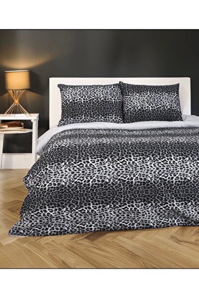 SERENART HOME Black Leopard Double Bedding Set