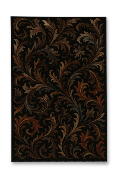 Rugs Modern Halı MOSSO Μπλε Μωβ Αποχρώσεις Έθνικ Λουλούδια με Σχέδιο Υφαντή Β...