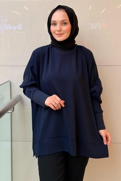 Ghisa تونيك بتفاصيل تريكو على الرقبة والأكمام