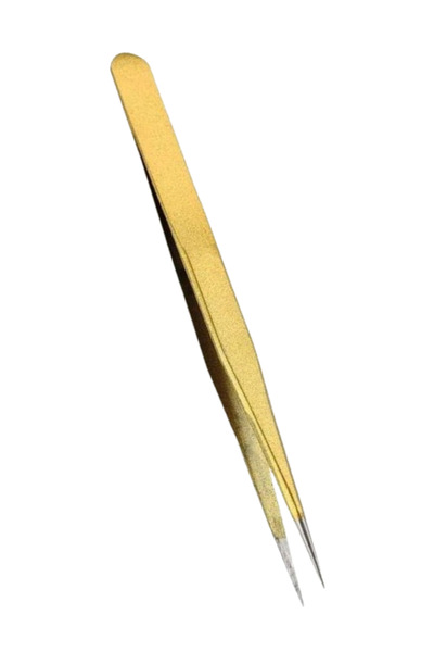 Femmelogy Profesyonel Sivri Uçlu Cımbız Paslanmaz Çelik Batık ve Hassas Kıl Temizleme Altın