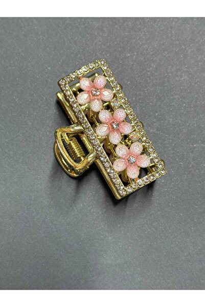 JHTshop مشبك شعر مستطيل الشكل مع تفاصيل ثلاث زهرات؛ أنيق وراقٍ ومناسب لكل الأ...