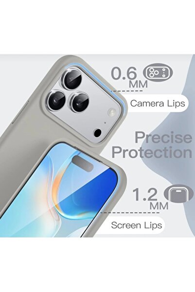 SOLİD CASE iPhone 17 Pro Case Inside Velvet Screen and Camera Raised Launch Silicone Protective Cover