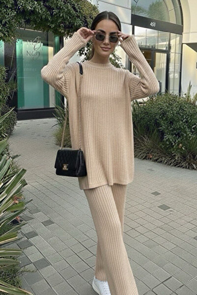 oshebu Γυναικείο Σετ Παντελόνι ψηλός λαιμός Τούνικ Κάτω-Επάνω