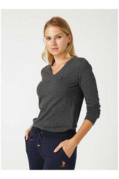 U.S. Polo Assn. Kadın Antrasit Kazak