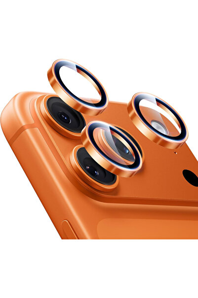 KVK PRİVACY iPhone 17 Pro Max / 17 Pro Compatible Glass Protection Normal Lens Orange
