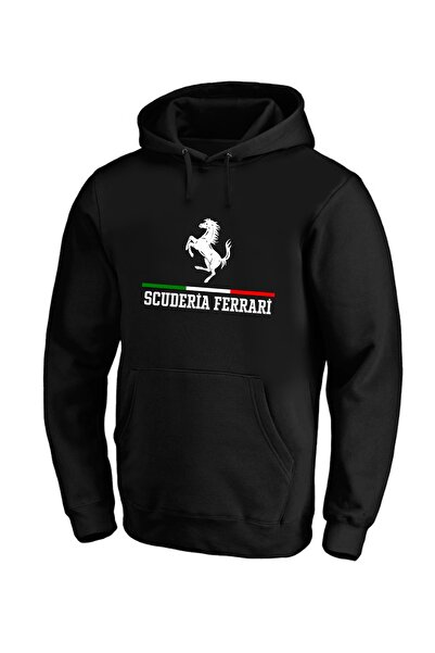 Efendioğlu Design Scuderia Ferrari At Logolu Formula1 F1 3 Iplik Şardonlu Swe...