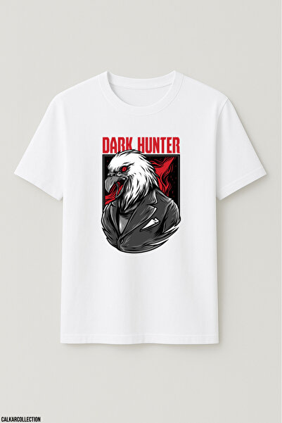 CALKARCOLLECTION تيشيرت للجنسين قصة فضفاضة دارك هانتر بيرد