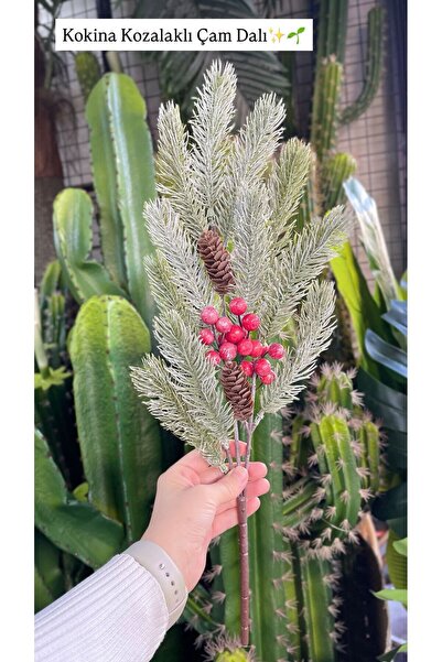 KOZALILAR Yılbaşı Kokina Kozalaklı Yapay Çam Dalı Dekoratif Süsleme