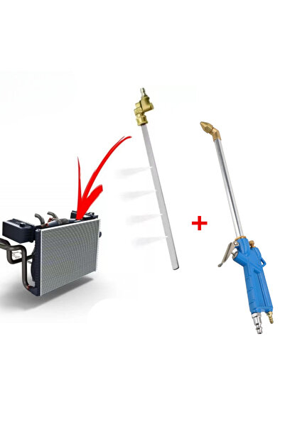 OEM Lance 5 nozzles 1m for washing/blowing car radiators + air/water washing gun with 45° inclined nozzle