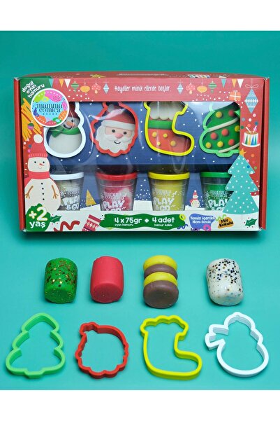 MammacomicaDough 8-Piece New Year Play Dough Set - 4 X 75Gr