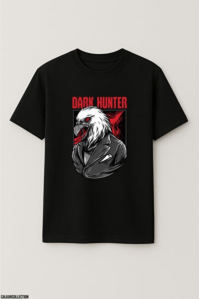 CALKARCOLLECTION تيشيرت للجنسين قصة فضفاضة دارك هانتر بيرد