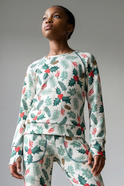 Colorinas Φούτερ Merrywear για το νέο έτος με τύπωμα με κορδόνια