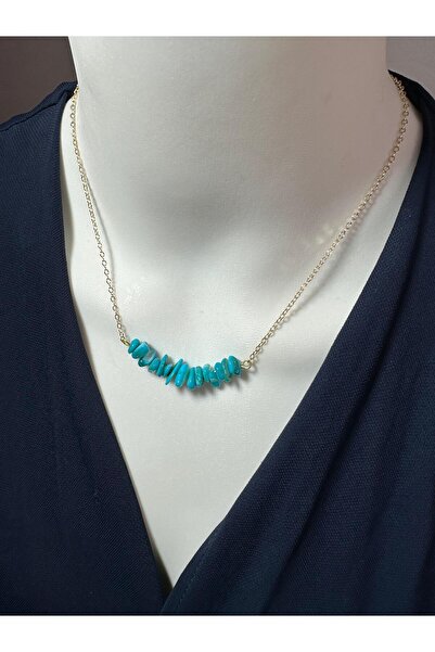 Uno Di Famiglia قلادة أنيقة من الحجر الطبيعي، قلادة على طراز Pinterest