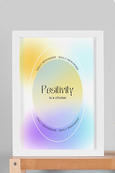 Saturn Η θετικότητα είναι μια επιλογή - Χρώματα ενέργειας αύρας με πλαίσιο - Η θετικότητα είναι μια επιλογή