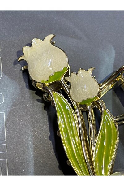 JHTshop Large Size Double Tulip Metal Latch Buckle - Dark Pink