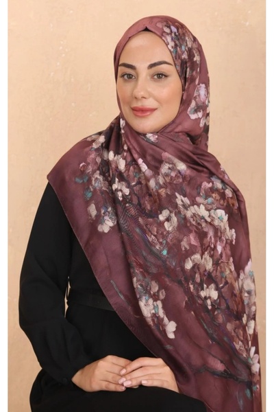 locella Pamuklu çiçek desenli şal