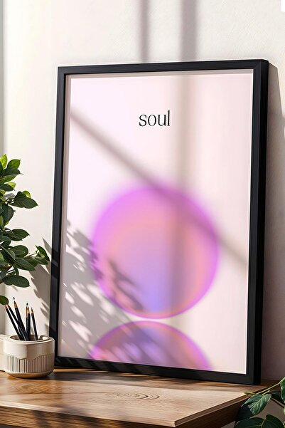 Saturn Pictură înrămată cu suflet, culoare roz violet, culori energetice aură