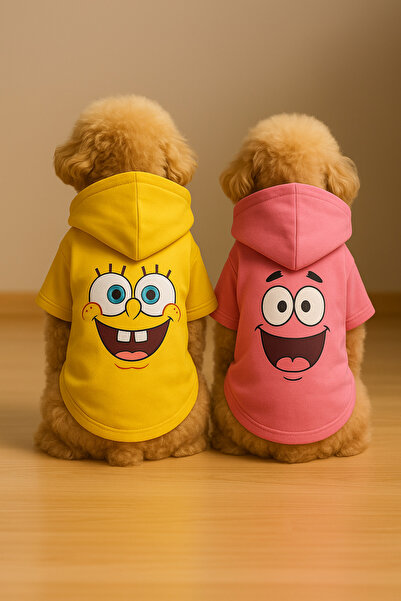 MPZ Pets ملابس وسترة صوفية للكلاب والقطط - بوب وباتريك، عبوة من قطعتين