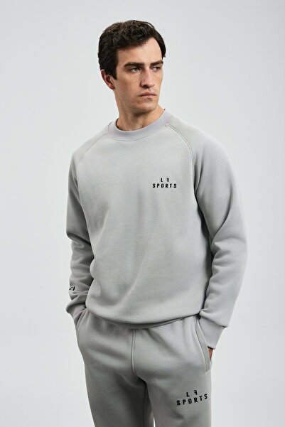 Kocamanlar Ayakkabı Lufian 112030186 Sıgma Men's Sweatshirt Gray