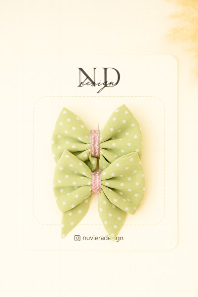 Nuviera Design Pastel Nane Fiyonk Klipsli Toka - 2'li Set