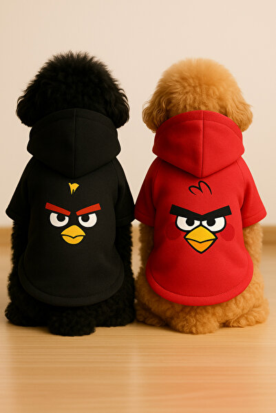 MPZ Pets ملابس وسترة صوفية للكلاب والقطط - مجموعة من قطعتين للطيور المثيرة للغضب