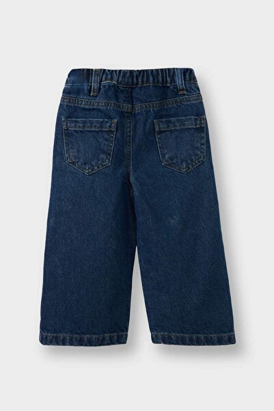 DeFacto Kız Bebek Culotte Çiçek Desenli Jean Pantolon G6852A525WN