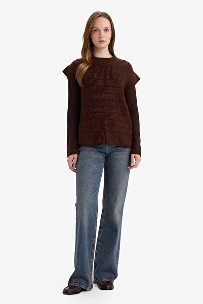 DeFacto Regular Fit Crew Neck Knitwear Sweater G6358Ax25Wn