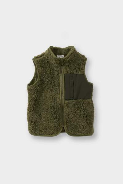 DeFacto Baby Boy Zippered Plush Vest G1129A525Wn