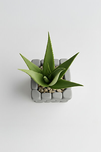 OEM Decorative flower pot with stone touch design, Graphite Mist color