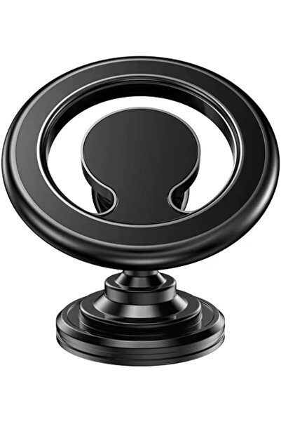 Generic Magnetic Car Phone Holder, 360° Rotation, Black, Dashboard Mount, Universal