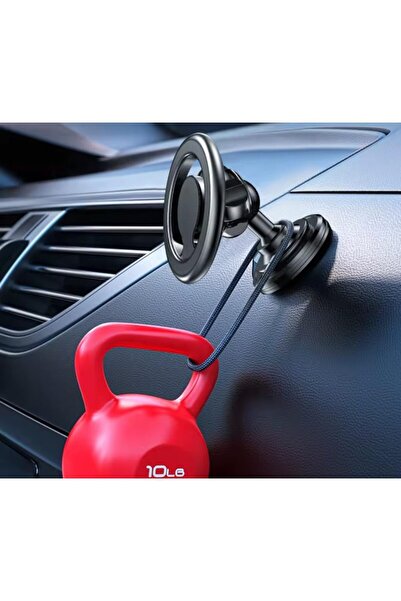 Generic Magnetic Car Phone Holder, 360° Rotation, Black, Dashboard Mount, Universal