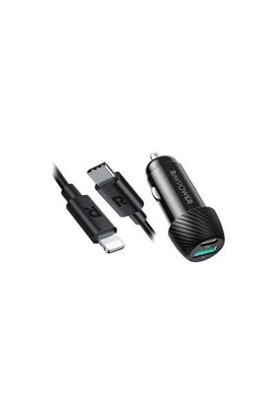 RavPower Car Charger with iPhone Cable