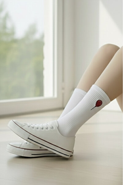 AYDK Small Balloon Embroidered Colorful 3 Pair Minimal Unisex Socks Set