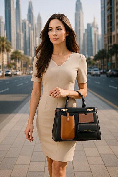 Generic CHRISBELLA Women’s Stylish Handbag with Wallet – Elegant Daily Fashion Tote Bag-33cm*23cm