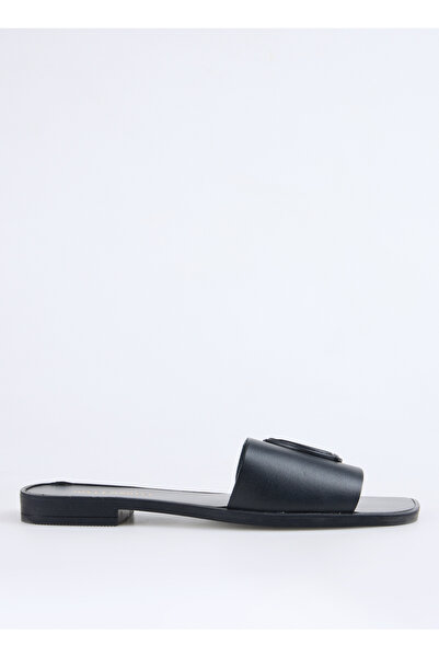 Just Cavalli 78RA3S93 Siyah Kadın Deri Terlik