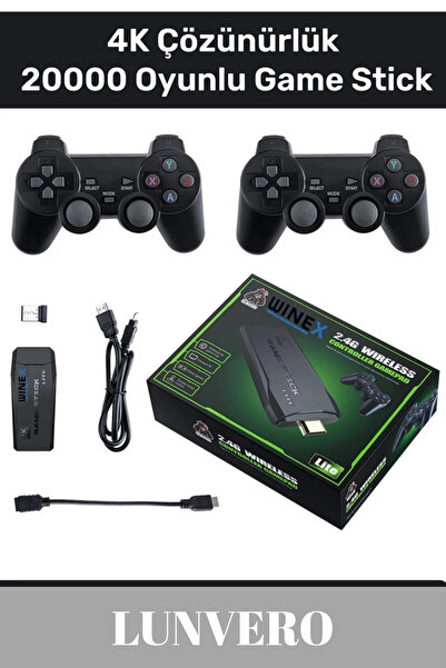 Genel Markalar Premium Üretim Retro 20000 Oyunlu Game Stick Atari 4K Çözünürl...